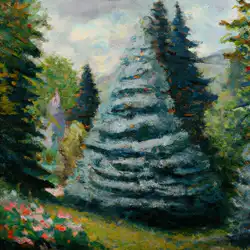 Une image de Abies alba: l'arbre majestueux de nos montagnes - image générée par IA (DALL-E)