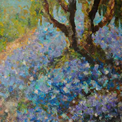 Une image de Découvrez la beauté de l'Épicéa commun: le grand arbre aux fleurs bleues - image générée par IA (DALL-E)