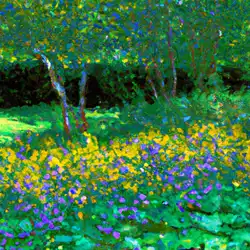 Une image de Epimedium : la plante couvre-sol aux fleurs oranges - image générée par IA (DALL-E)
