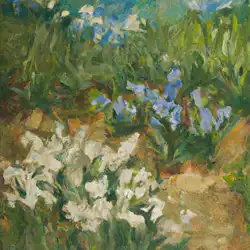 Une image de La Gentiane : une plante couvre-sol avec des fleurs violettes pour embellir votre jardin - image générée par IA (DALL-E)