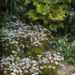 Une image de Saxifrage paniculée: une plante de couverture de sol originale pour un jardin de montagne - image générée par IA (DALL-E)