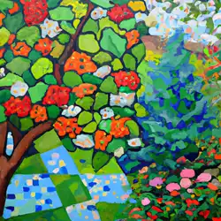 Une image de Sorbus aucuparia: un arbre peu commun à la beauté remarquable - image générée par IA (DALL-E)