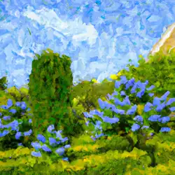 Une image de Céanothe bleu : une plante spectaculaire pour votre jardin - image générée par IA (DALL-E)