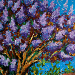 Une image de Le lilas des Indes : une explosion de couleur dans votre jardin méditerranéen - image générée par IA (DALL-E)