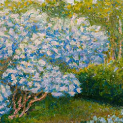 Une image de Le Ceanothus thyrsiflorus : un arbuste bleu vibrant pour votre jardin - image générée par IA (DALL-E)