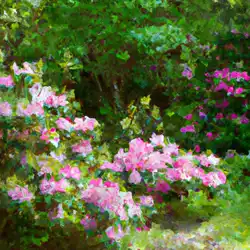 Une image de Ajouter un Rhododendron ponticum dans votre jardin de montagne : conseils de plantation et d'entretien - image générée par IA (DALL-E)