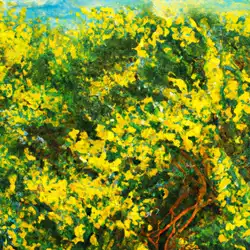 Une image de Le Genêt velu : un petit arbre aux fleurs jaunes pour égayer votre jardin - image générée par IA (DALL-E)