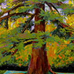 Une image de Le Sequoia sempervirens : un arbre majestueux pour embellir votre jardin - image générée par IA (DALL-E)